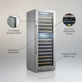 Wine Cooler Built for Serious Collectors, 153 Bottle Capacity, Dual Zone Control, UV Protection