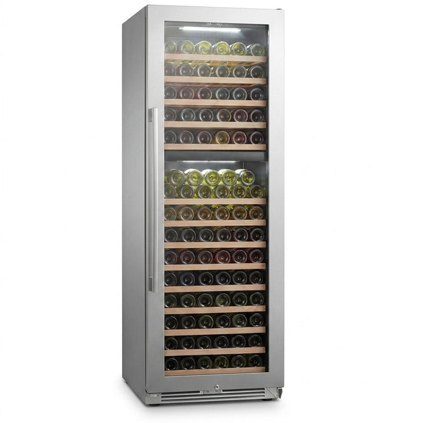 Wine Cooler Built for Serious Collectors, 153 Bottle Capacity, Dual Zone Control, UV Protection