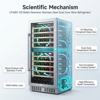 153 Bottle Seamless Stainless Steel Dual Zone Wine Refrigerator — How It Works