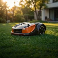 28-Volt 8 In. Cutting Width Robot Lawn Mower Revola X4E Mower, Brushless Wheel Motors, Cloudhawk App and Wifi Control — Studio Shot