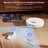 Qrevo Pet Standard Series Robot Vacuum and Mop for Carpet and Hardwood, Smart Navigation, Pet-Friendly, White