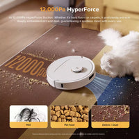 Qrevo Pet Standard Series Robot Vacuum and Mop for Carpet and Hardwood, Smart Navigation, Pet-Friendly, White