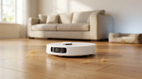 Qrevo Pet Standard Series Robot Vacuum and Mop for Carpet and Hardwood, Smart Navigation, Pet-Friendly, White — Lifestyle