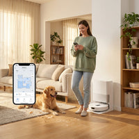 Qrevo Pet Standard Series Robot Vacuum and Mop for Carpet and Hardwood, Smart Navigation, Pet-Friendly, White — Lifestyle
