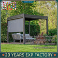 Bioclimatic Aluminum  Pergola 3x4m/10x13ft Manual flip louvered roof with  roller blinds  gazebo canopy carport garden