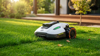 Yuka Mini 7.5 In. Robot Lawn Mower (1/4 Acre) Adjustable Cutting Height (2 In. - 3.5 In.), All Terrain, AI Vision — Lifestyle