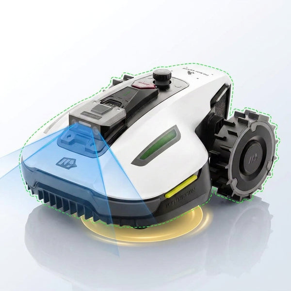 Robot Lawn Mower Designed for Small Yards, AI Vision Navigation, 0.3 Acre Coverage, Adjustable Height
