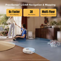 Qrevo Pet Standard Series Robot Vacuum and Mop for Carpet and Hardwood, Smart Navigation, Pet-Friendly, White